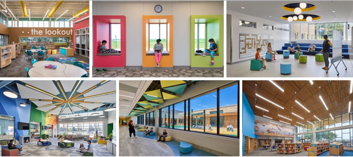 Multiple Pictures of Modern School Designs